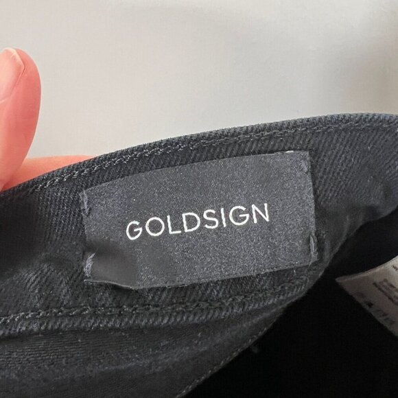 Goldsign Boot Cut Jeans Womens Size 30 Black High Rise High Waist Minimal - Picture 3 of 12